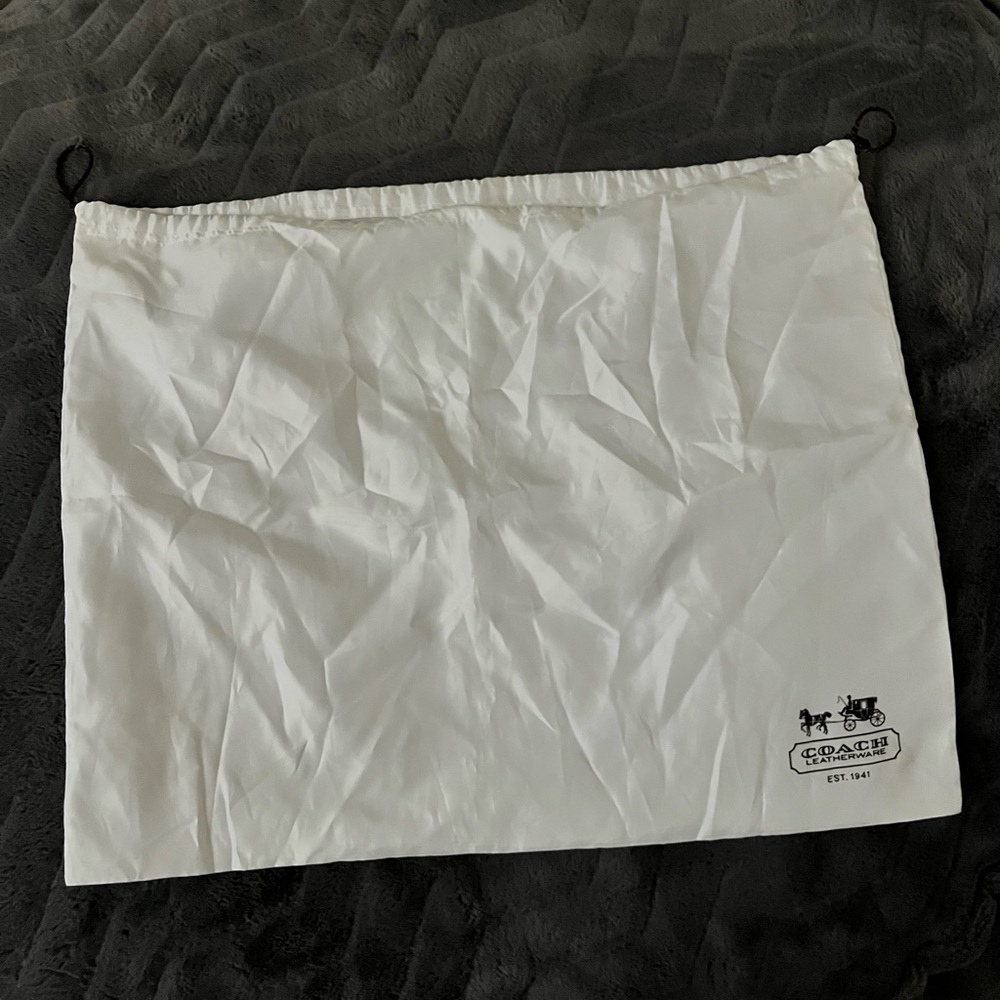 Authentic coach drawstring dust bag